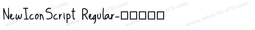 NewIconScript Regular字体转换